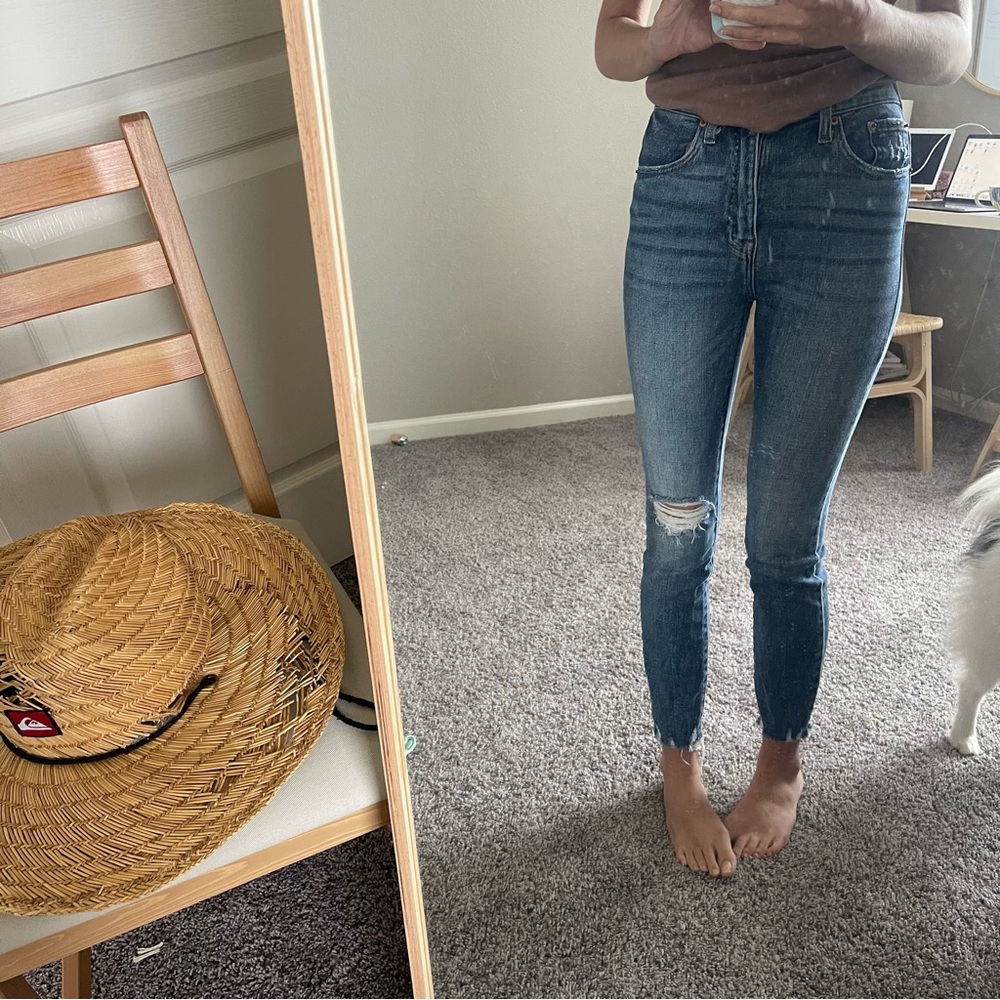 Pistols Skinny Jeans - w/ distressed ends & one knee hole (only worn once)